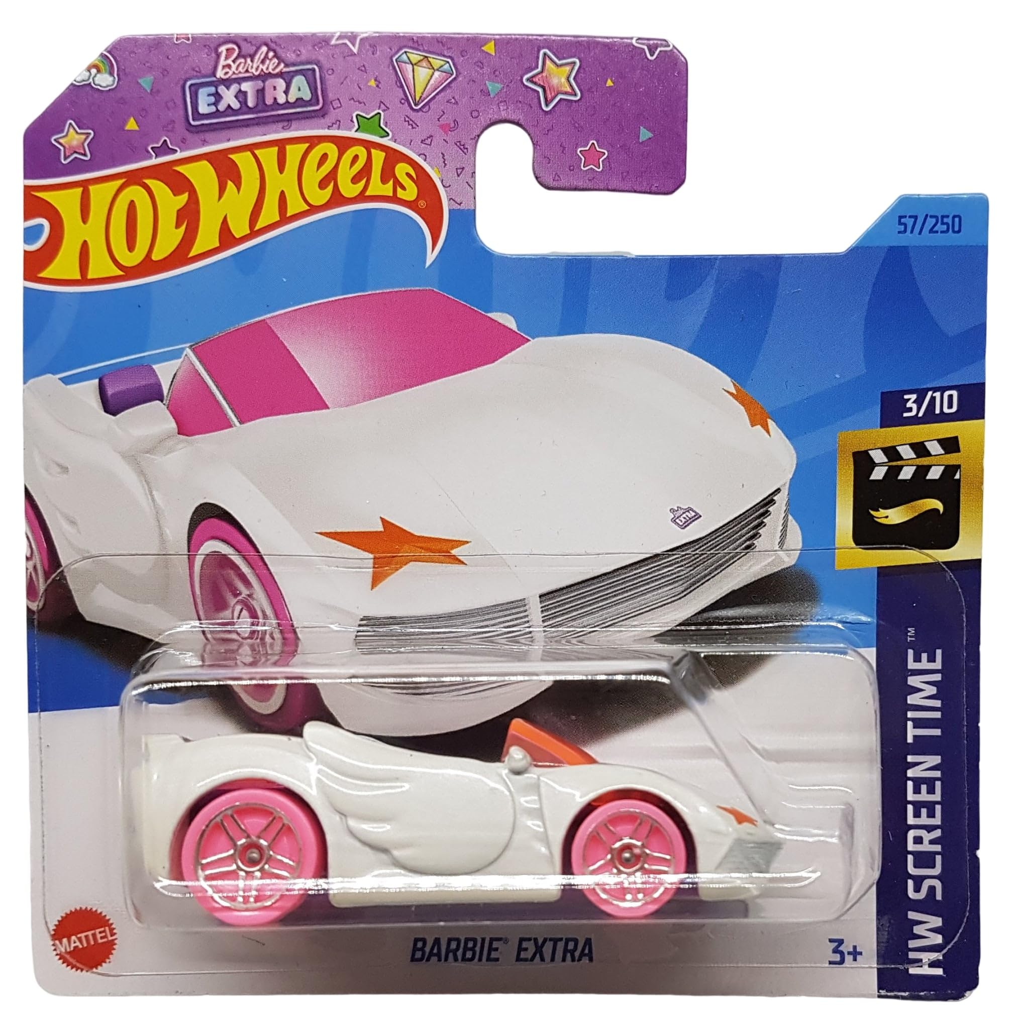 Hot Wheels - Barbie Extra - HW Screen Time 3/10 - HKH11 - Short Card - White - Mattel 2023