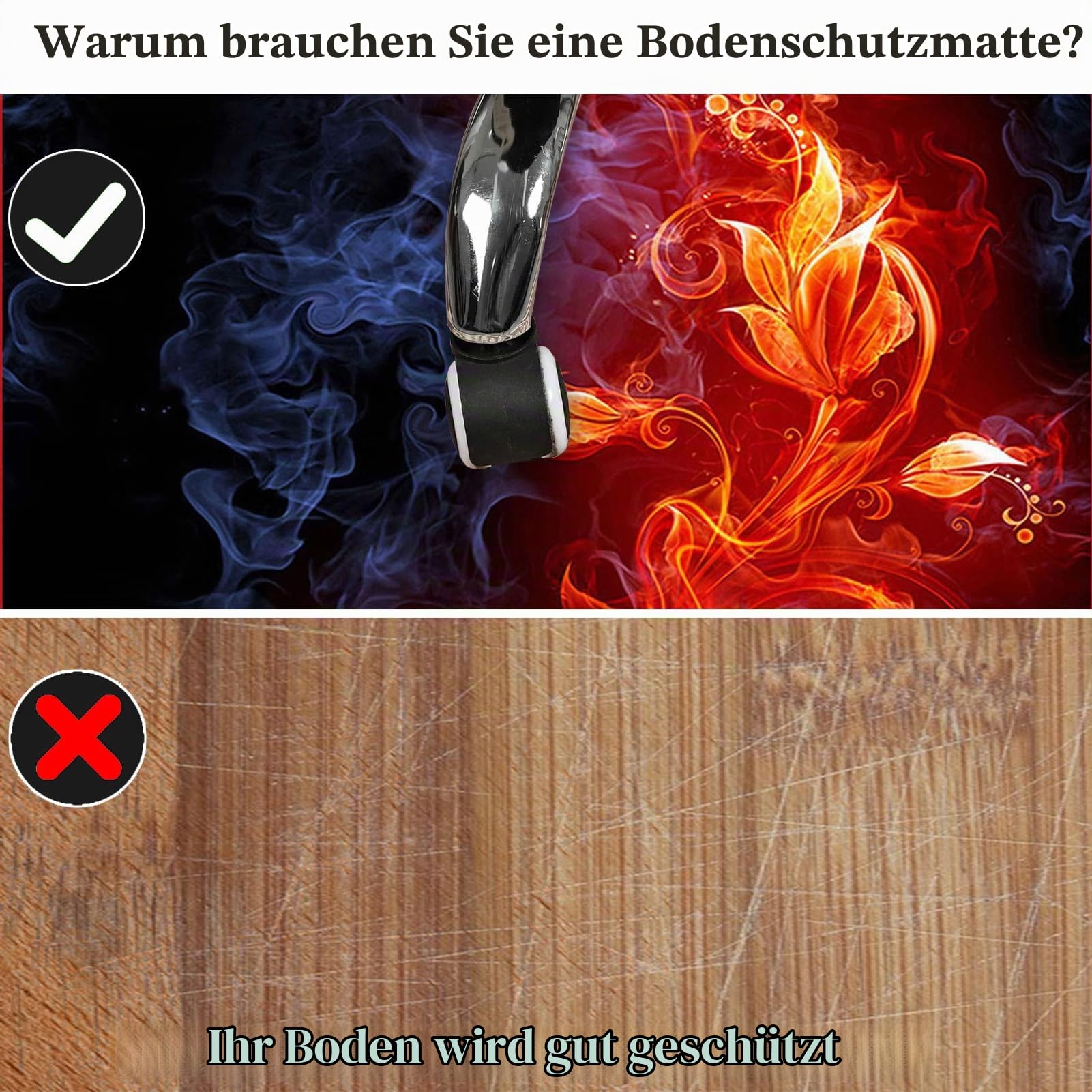 Bürostuhl Unterlage Bodenschutzmatte 140 x 180 cm Gaming Teppich Stuhlunterlage rutschfest Kratzfest Bodenschutzmatte Teppich Gaming Stuhl Unterlage Schreibtisch Gaming Stuhlmatten Teppichböden