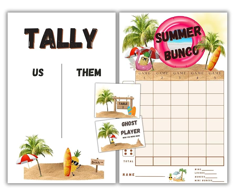 amazon-com-summer-bunco-june-july-beach-bunco-bunco-score-sheets-pool-themed-bunco-scorecards-tally-sheets-ghost-player-bunco-babes-bunco-game-kit-for-game-night-party-handmade-products for Free Printable Bunco Score Sheets Summer Amazon.com: Summer Bunco - June July Beach Bunco - Bunco Score Sheets - Pool Themed Bunco - Scorecards - Tally Sheets - Ghost Player - Bunco Babes - Bunco Game Kit for Game Night Party : Handmade Products for Free Printable Bunco Score Sheets Summer