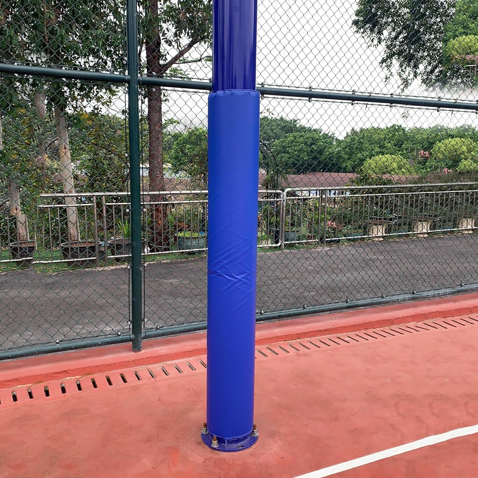 Imbottitura rotonda per pali da palestra e garage, protezione avvolgente per canestro