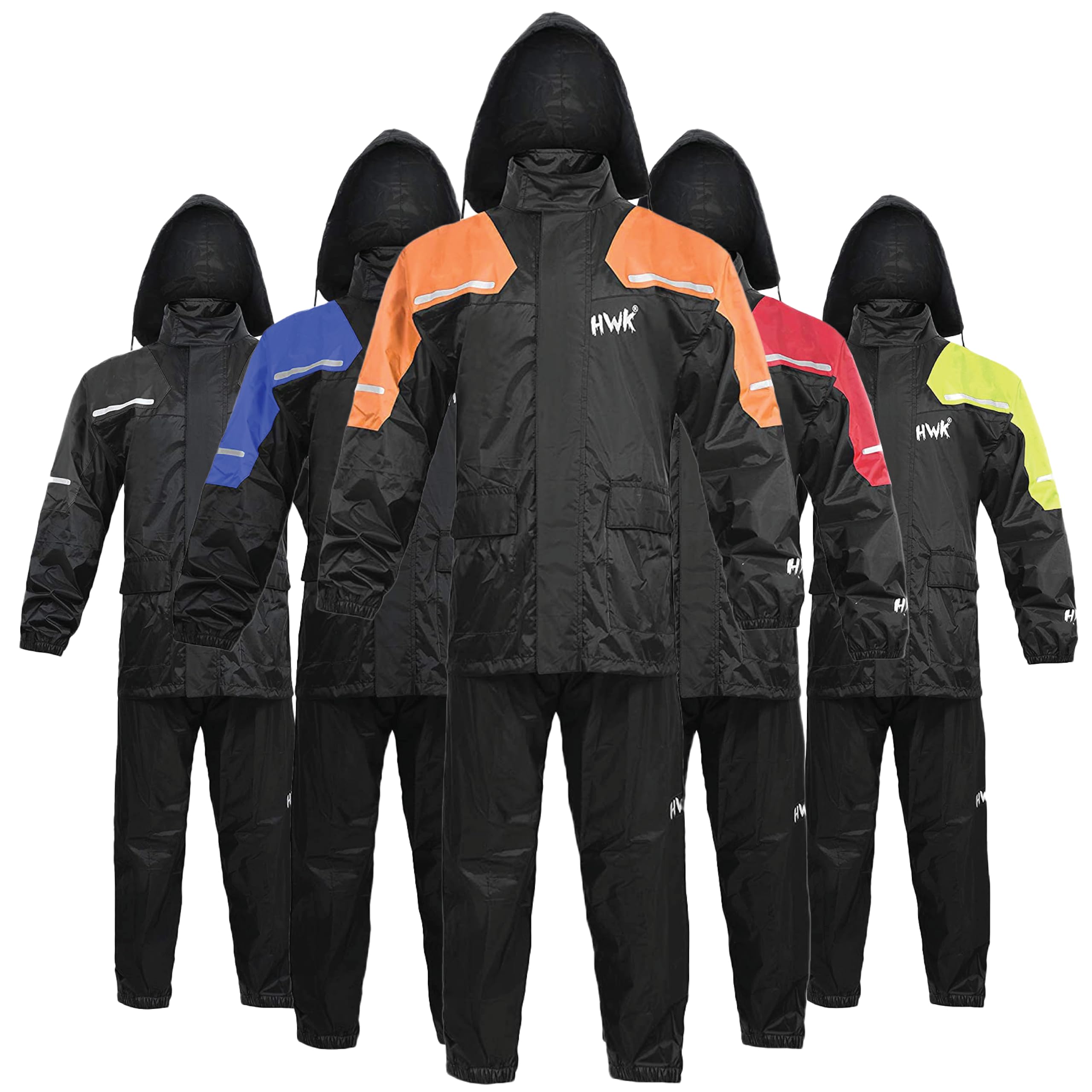 Amazon.com: HWK Motorcycle Rain Suit for Men and Women, Two-Piece