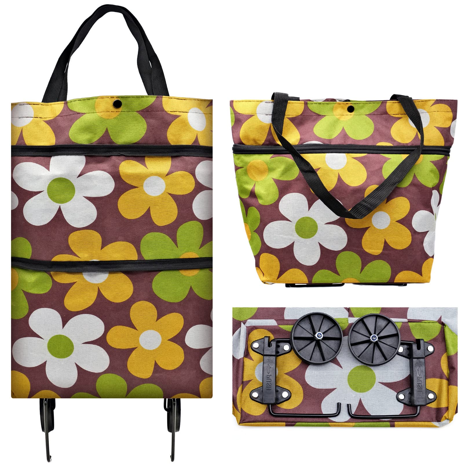 Borsa Spesa Pieghevole QINREN 4 Borse Riutilizzabili Per La Spesa, Sacchetti Pieghevoli Borsa Pieghevole Spesa - Foto 6