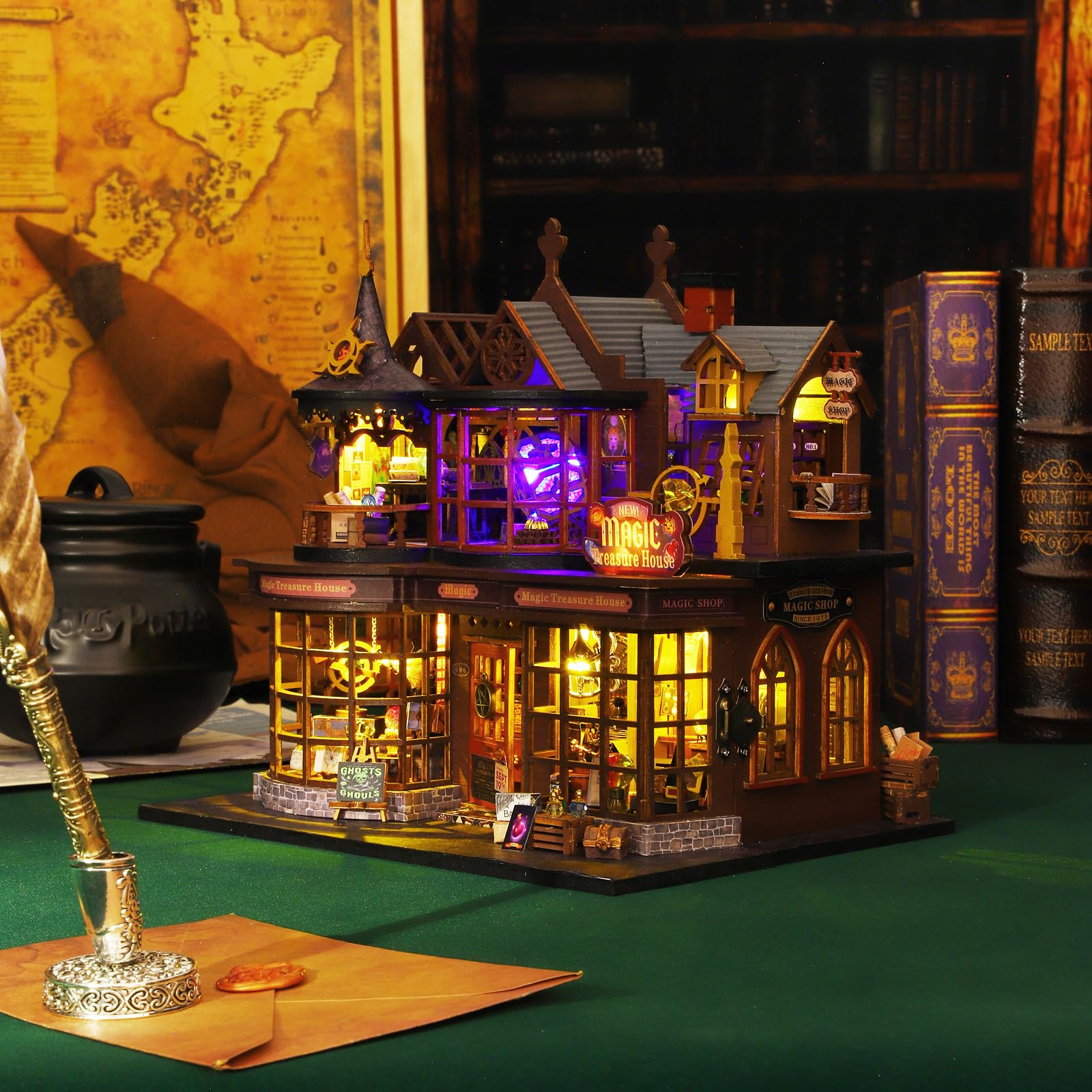 Kit fai da te per case in miniatura, CUTE ROOM Casa magica Kit artigianale per casa delle bambole Kit modello per adulti per costruire un regalo di compleanno per Uomini e donne