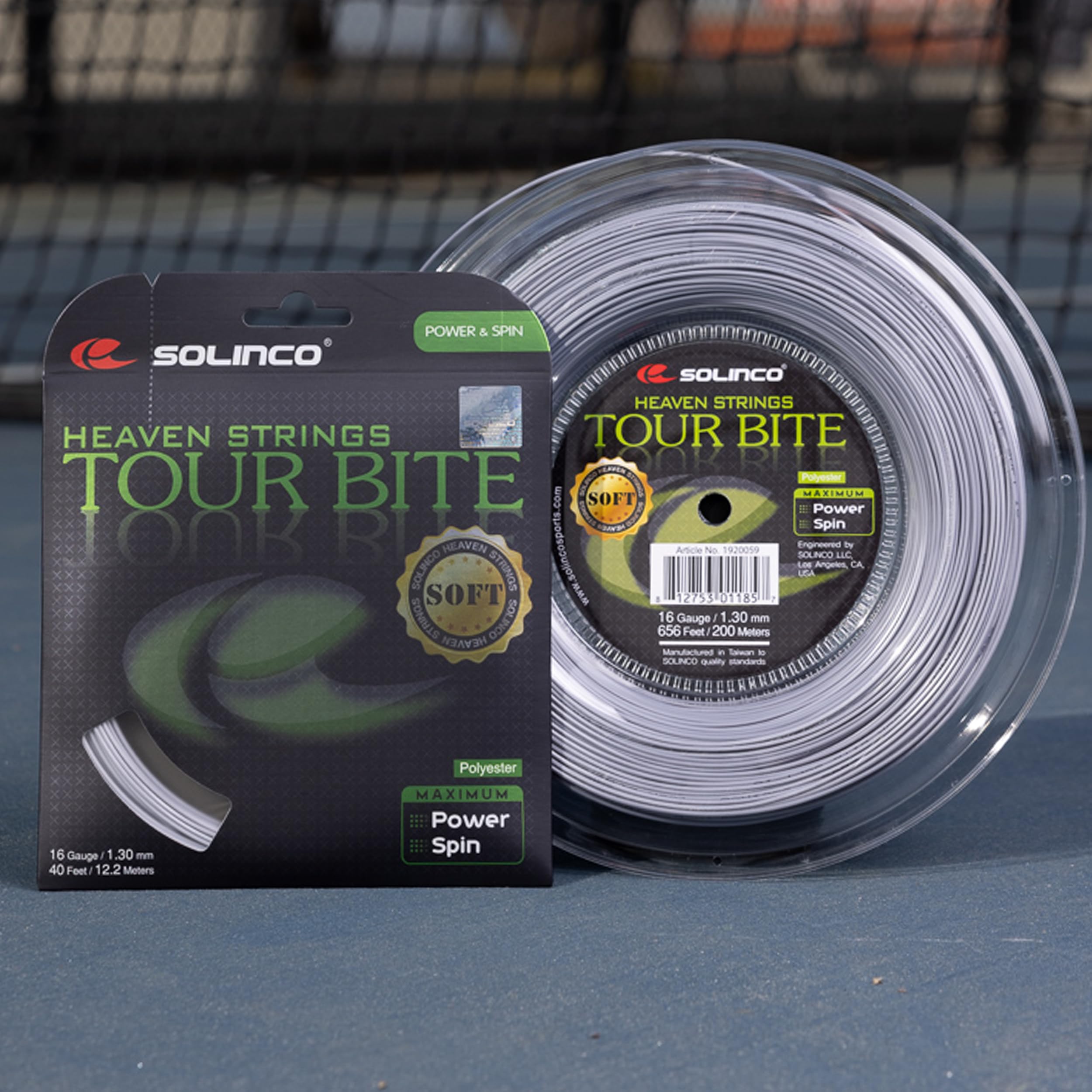 Solinco Bobine Corde Tour Bite Souple Argent Argent