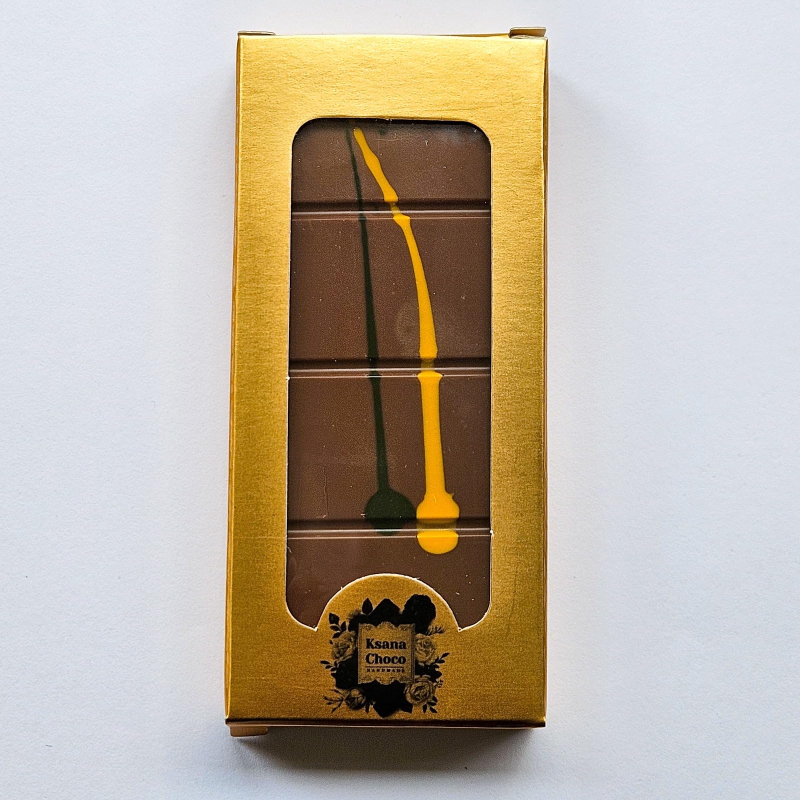 Ksana Choco Dubai Chocolate, Viral Dubai Pistachio Chocolate Bar, 100 g - 3.5 oz (pack of 1)- Dubai Chocolate Premium Products, Dubai Milk Chocolate Kunafa Pistachio