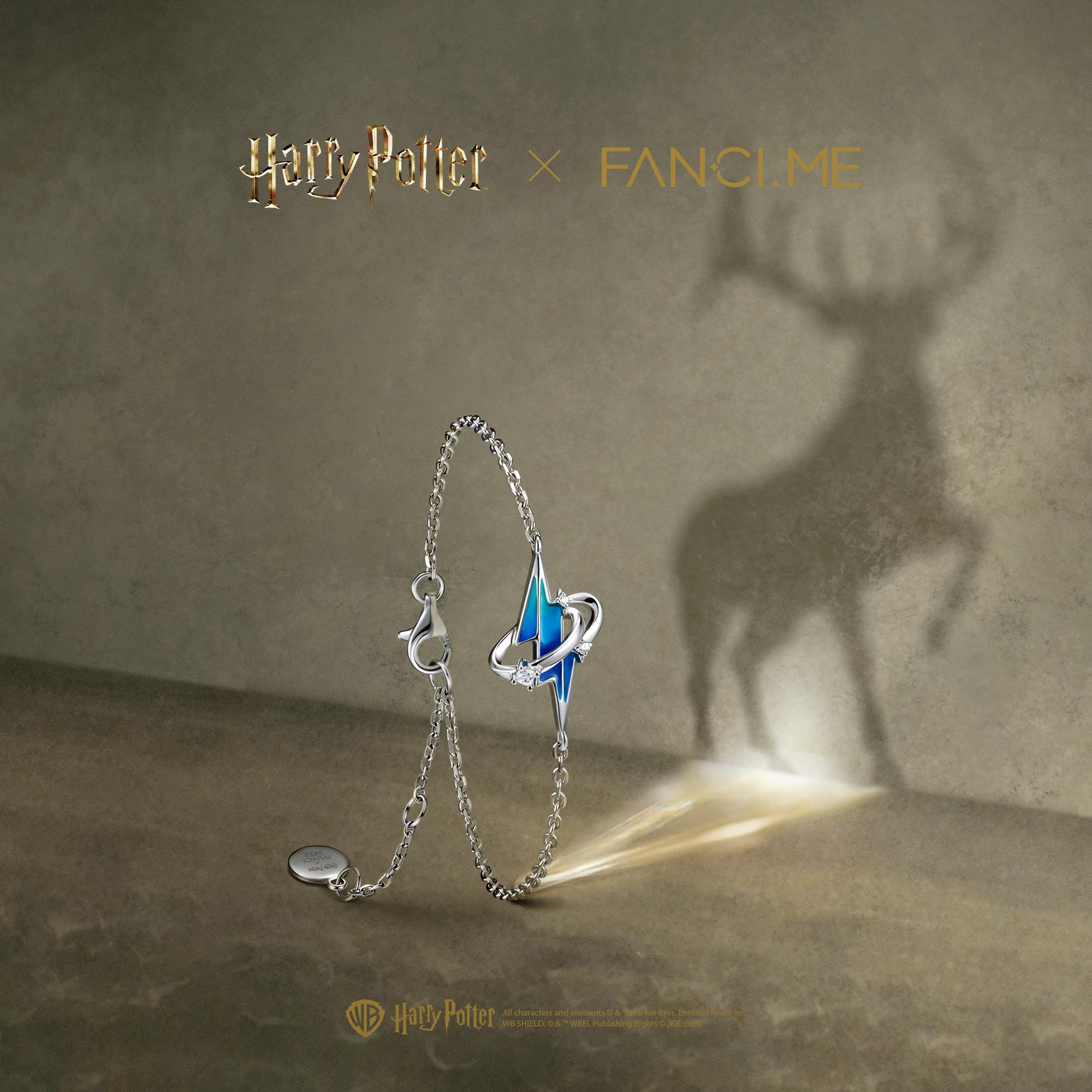 FANCIME X Harry Potter Collaboration – Patronus Mark – Glow-in-the dark Design, srebro wysokiej próby, biżuteria dla kobiet i dziewcząt