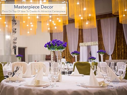 Miniatura 4 de Royal Imports Bandeja de goteo de plástico transparente de 11 pulgadas, plato bajo, plato de flores florales, boda, fiesta, hogar y decoración de