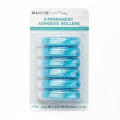 Best - Cinta adhesiva de doble cara de 0.315 pulgadas x 7.65 yardas, 0.315 in x 23.0 ft, 6 unidades, cinta adhesiva revolucionaria permanente para