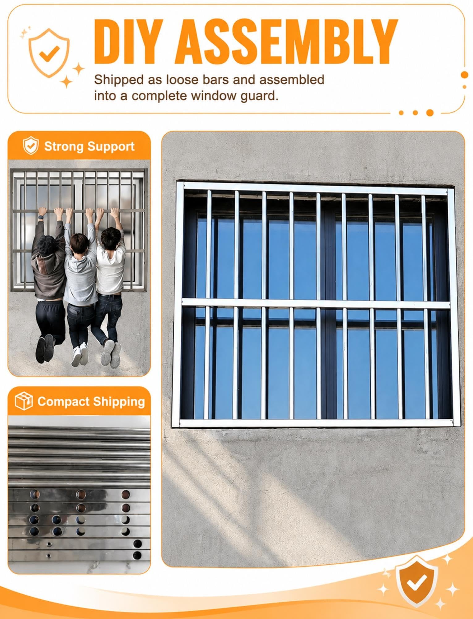 Rejilla protección puerta inox resistente al óxido para sótano y dormitorio