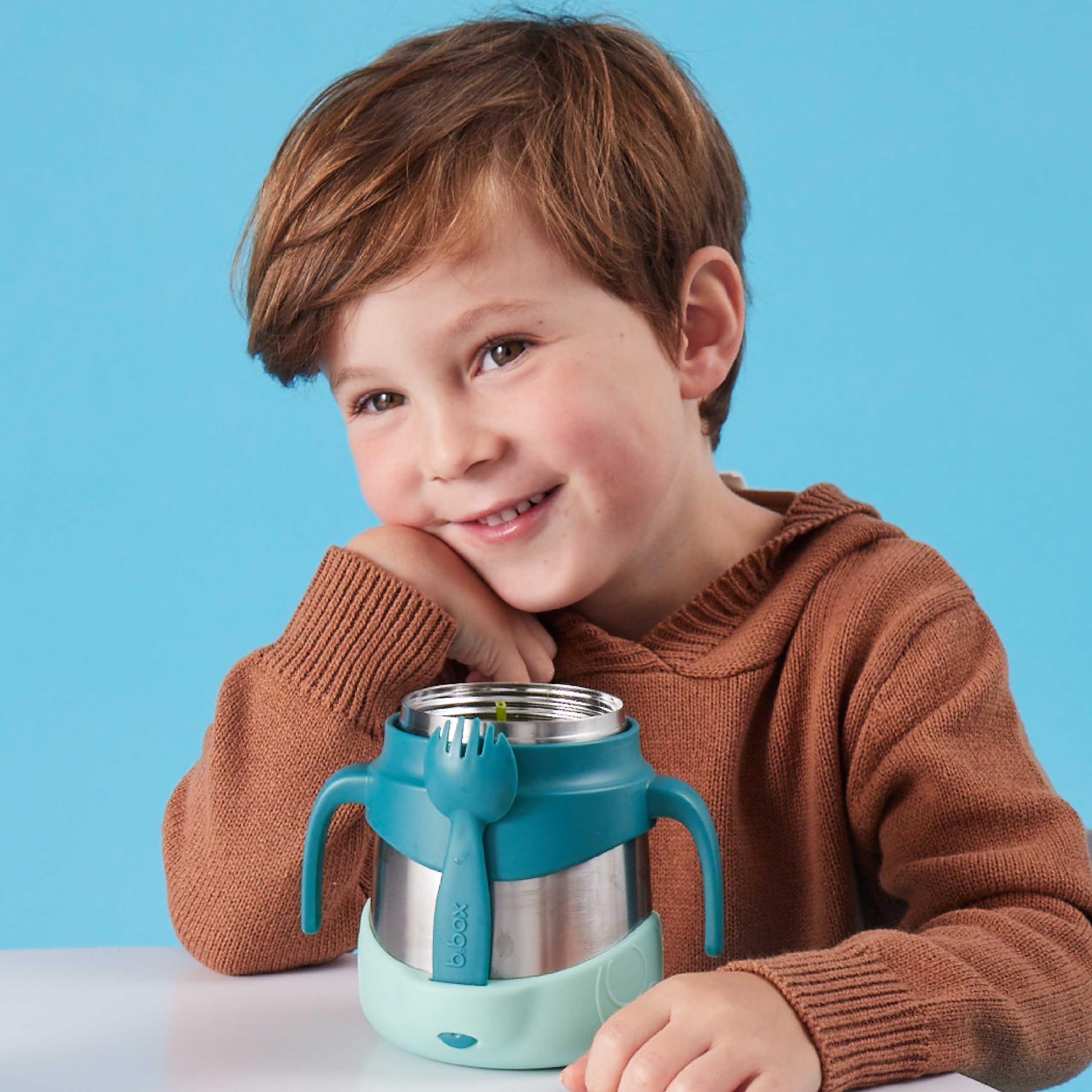 b.box Thermos alimentare caldo | Scatola pasto isotermica per bambini | Scatola termica per pasti caldi | Acciaio inossidabile a doppia parete, mantiene i cibi freschi o al caldo, 335 ml