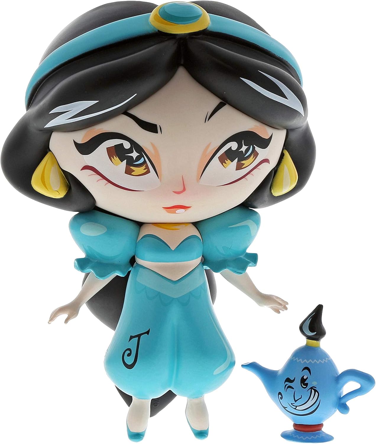 Enesco The The World of Miss Mindy Aladdin Jasmine and Mini Genie Vinyl Figurine, 7 Inch, Multicolor