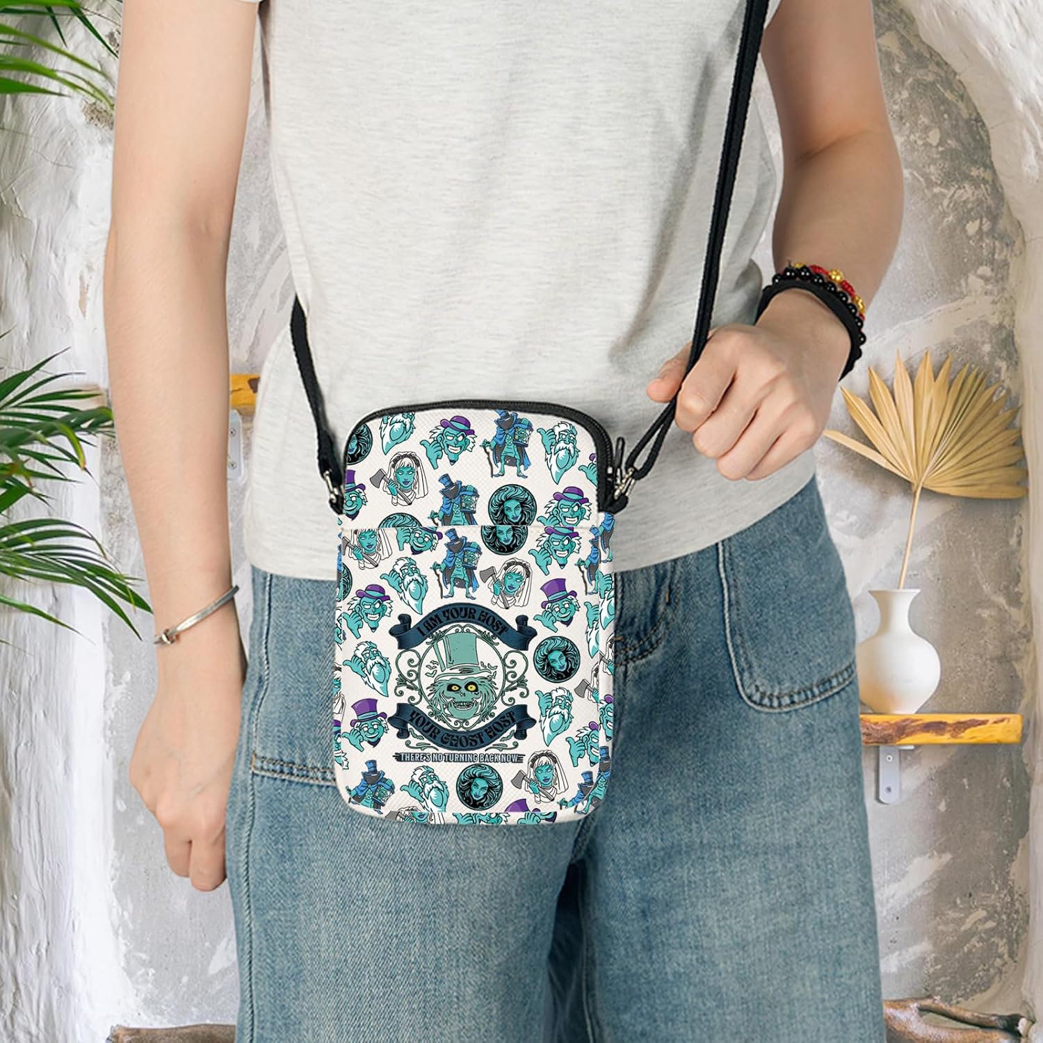 KEYCHIN Haunted Movie Crossbody Bag Hitchhiking Ghosts Gifts Horror Ghost Shoulder Bag Haunted Ghost Movie Merchandise - Image 2