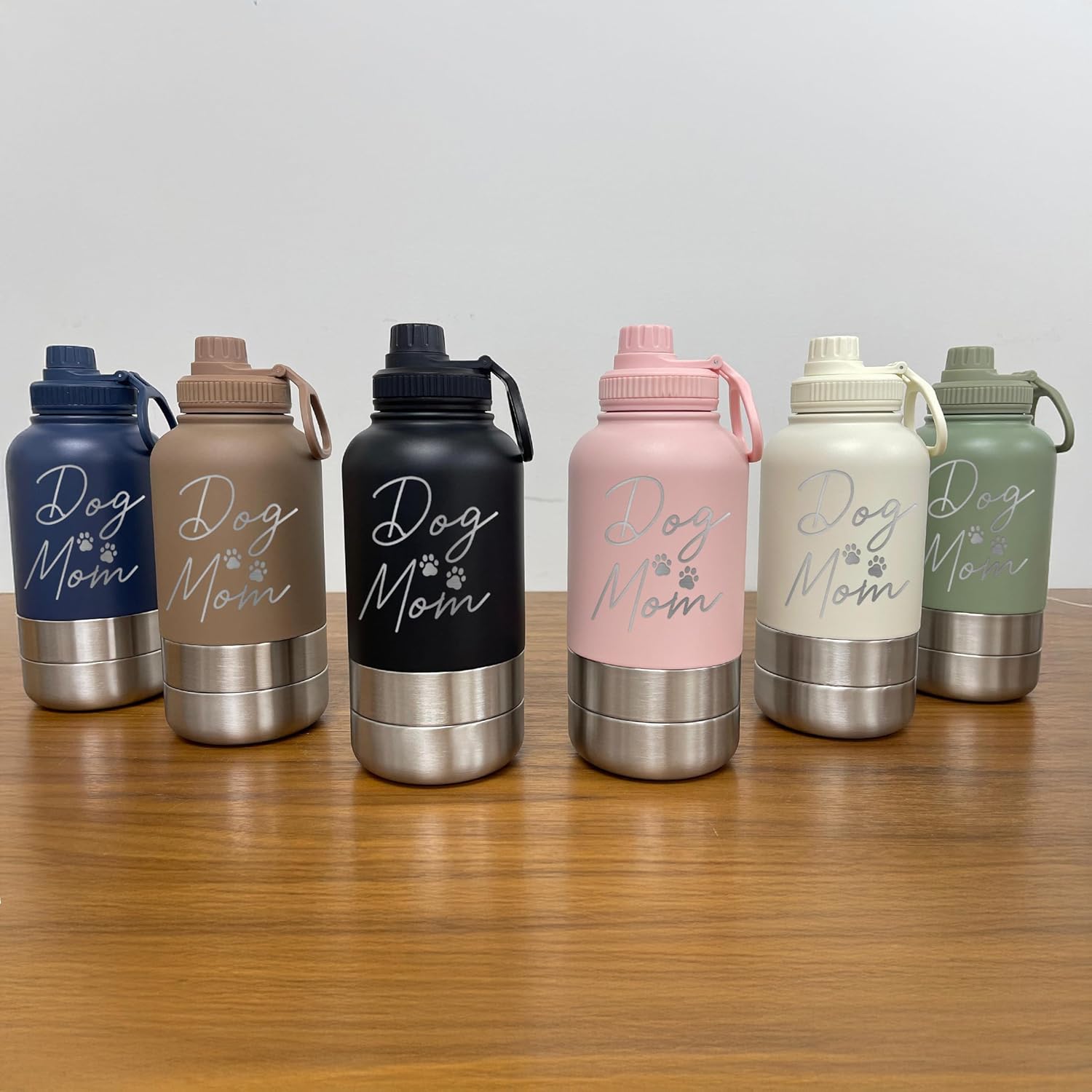TEEAMORE Mom Water Tumbler with Bowls Personalized Stainless Steel Travel Bottle White - Image 9