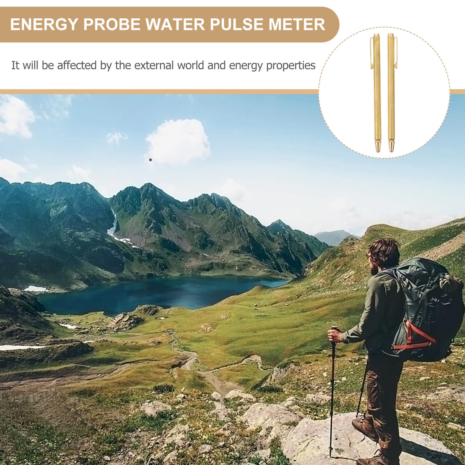 Alasum Bacchette Rabdomanzia in Ottone Regolabili di Pregiata Fattura, Set 4 Pezzi per Ricerca Energia e Rilevamento Tesori in Ambienti Esterni