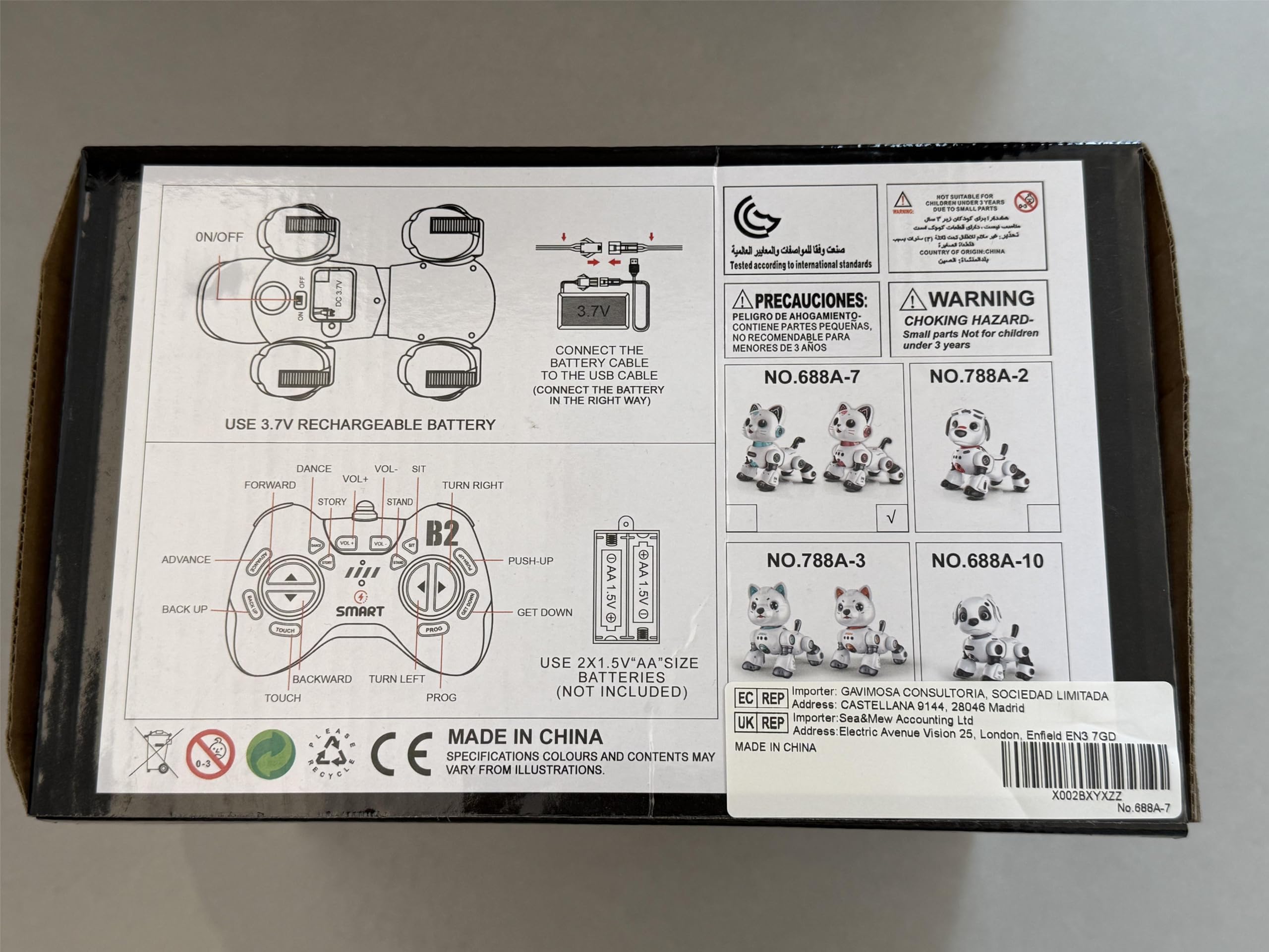 Ferngesteuerter Roboter Haustier Spielzeug,Interaktives Intelligentes Roboter Katze Kinder mit Licht und Sound,Programmierbares RC-Spielzeug Geschenke für Kinder ab 8 Jahren
