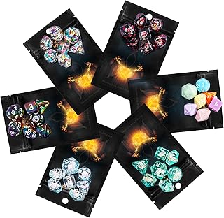 HDdais Mystery Dice Set D&D, 7PCS DND Polyhedral Dice Set with Multi Styles, Random Pattern, Dice Blind Bag Resin Dice for Dungeons and Dragons Role Playing Games and Other Tabletop Game, RPG Gifts