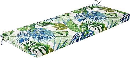 Pillow Perfect Tropic - Cojín floral para sofá de interiorexterior con lazos, resistente a la intemperie y a la decoloración, 18 x 45 pulgadas,