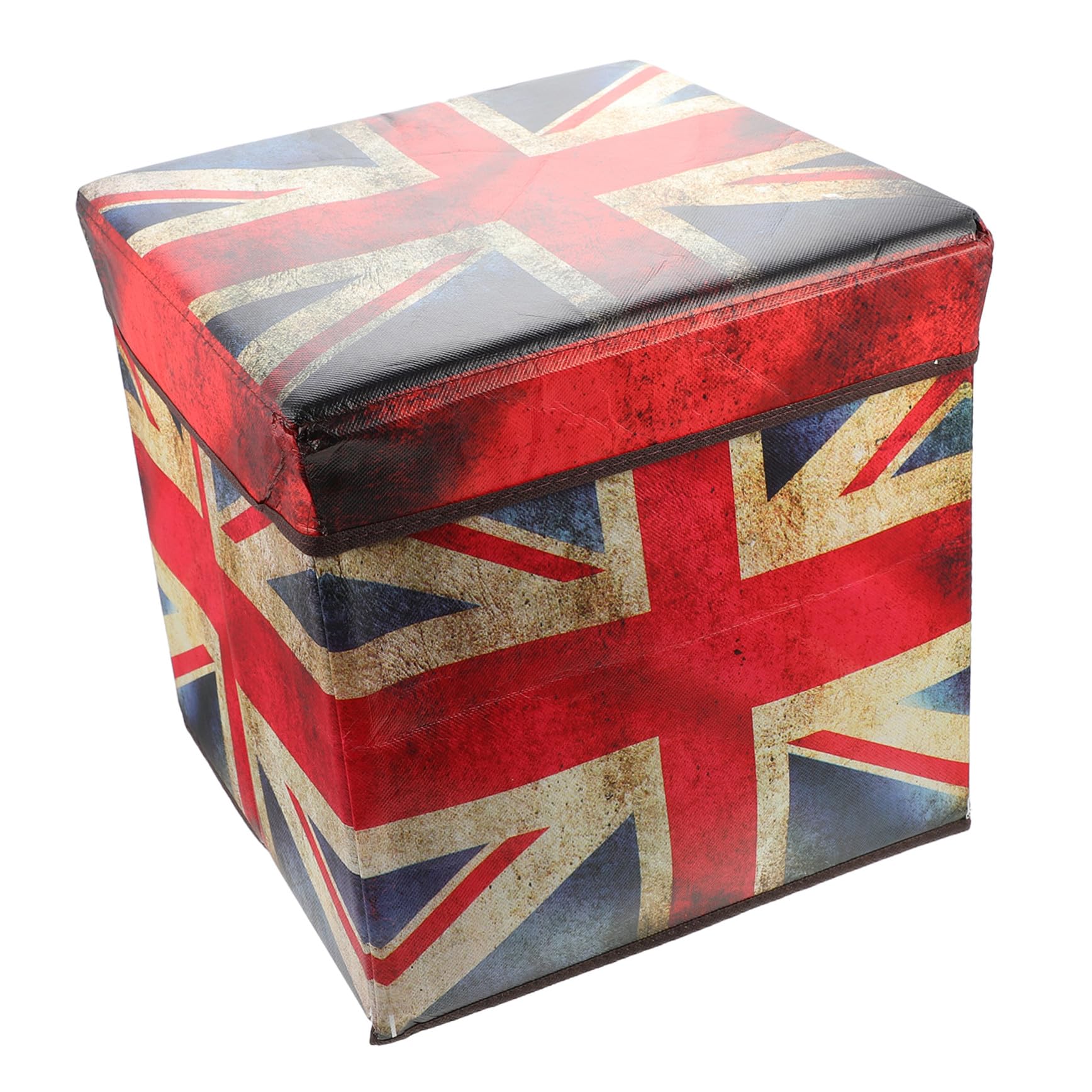 Pouf de rangement pliable rectangulaire grand volume coffre tissu non tissé