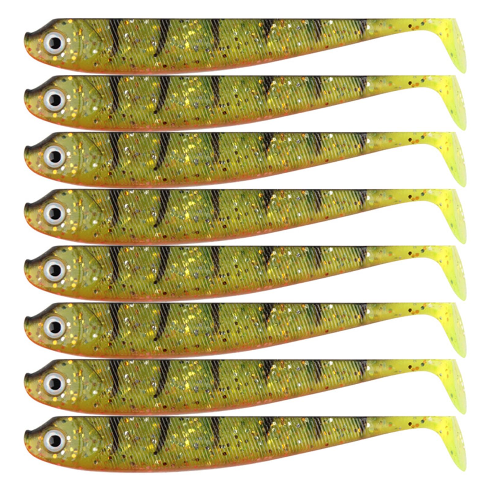 CAZSTYK 8Pcs 7.5cm Paddle Tail Swimbaits T Tail Baits Soft Fishing Lures for Trout Artificial Baits Fishing Lures Soft