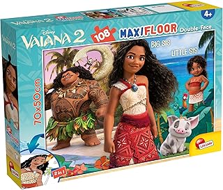 Comprar Lisciani - Disney VAIANA 2 Puzzle - Doble Cara 108 Piezas A Partir de 4 Años - 70x50 cm - Tablero para Colorear - Actividad Educativa y Creativa - Juegos de Colorear Disney