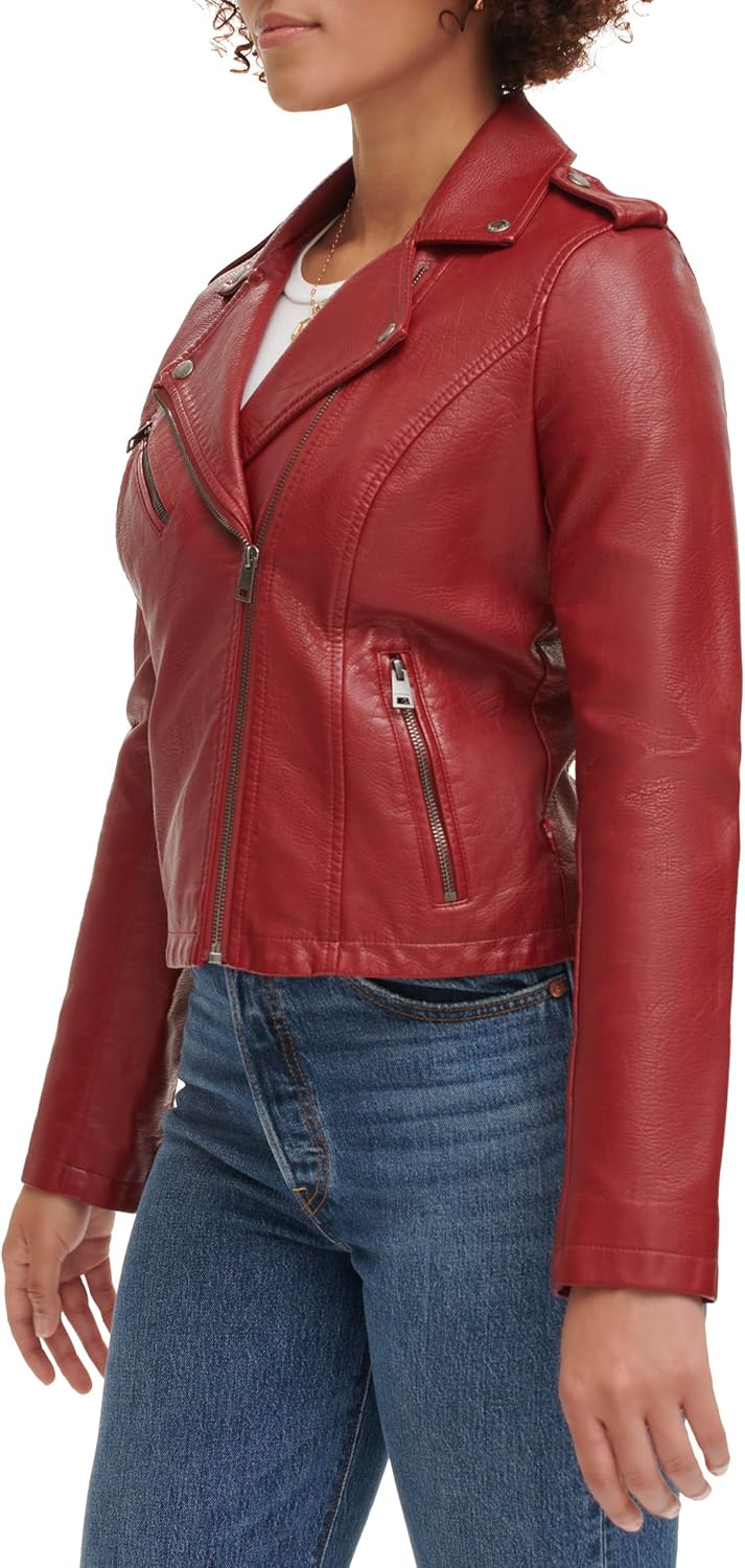 Levi's Women's The Classic Faux Leather Moto Jacket (Regular & Plus Size) - Image 3