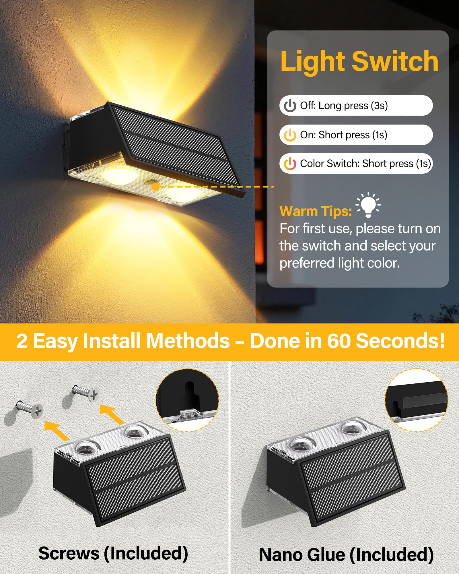 Best Solar Fence Lights 2026: 5 Bright, Weatherproof Picks 2 Toeuie Solar Fence Lights Outdoor, 10 Pack 100LM Fence Lights Solar Powered Wate — product photo