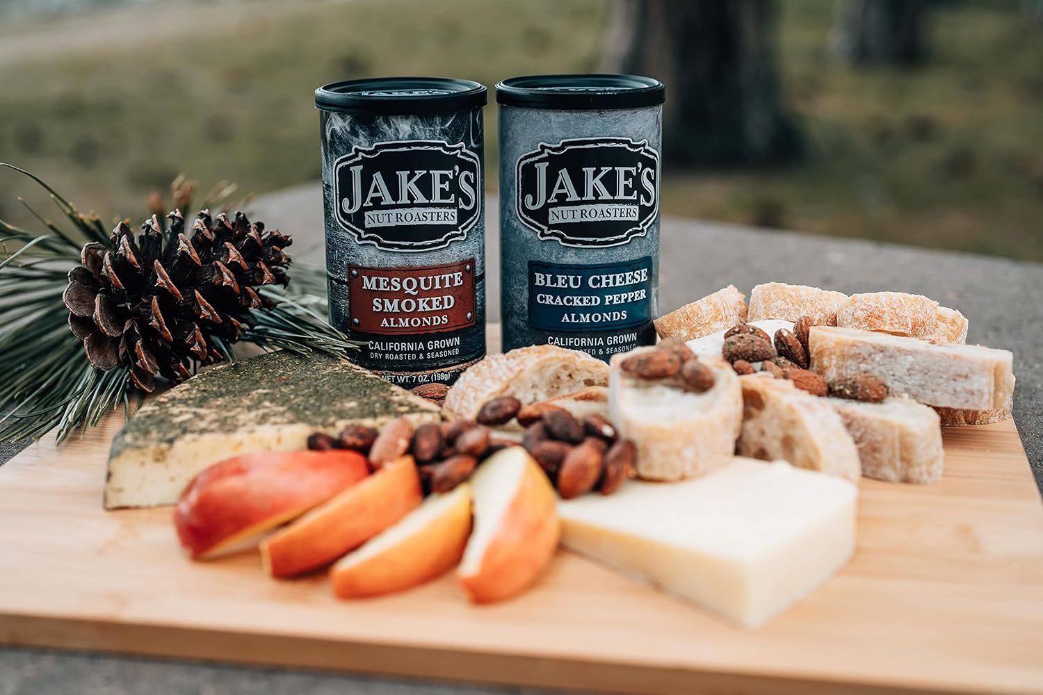 Jake's Nut Roasters - Sweet & Salty Mixed Pack of Almonds (4 Pack) Whole Dry Roasted Seasoned Almonds Variety Pack - Includes Maple, Barbecue, Bleu Cheese and Mesquite Smoked Flavors