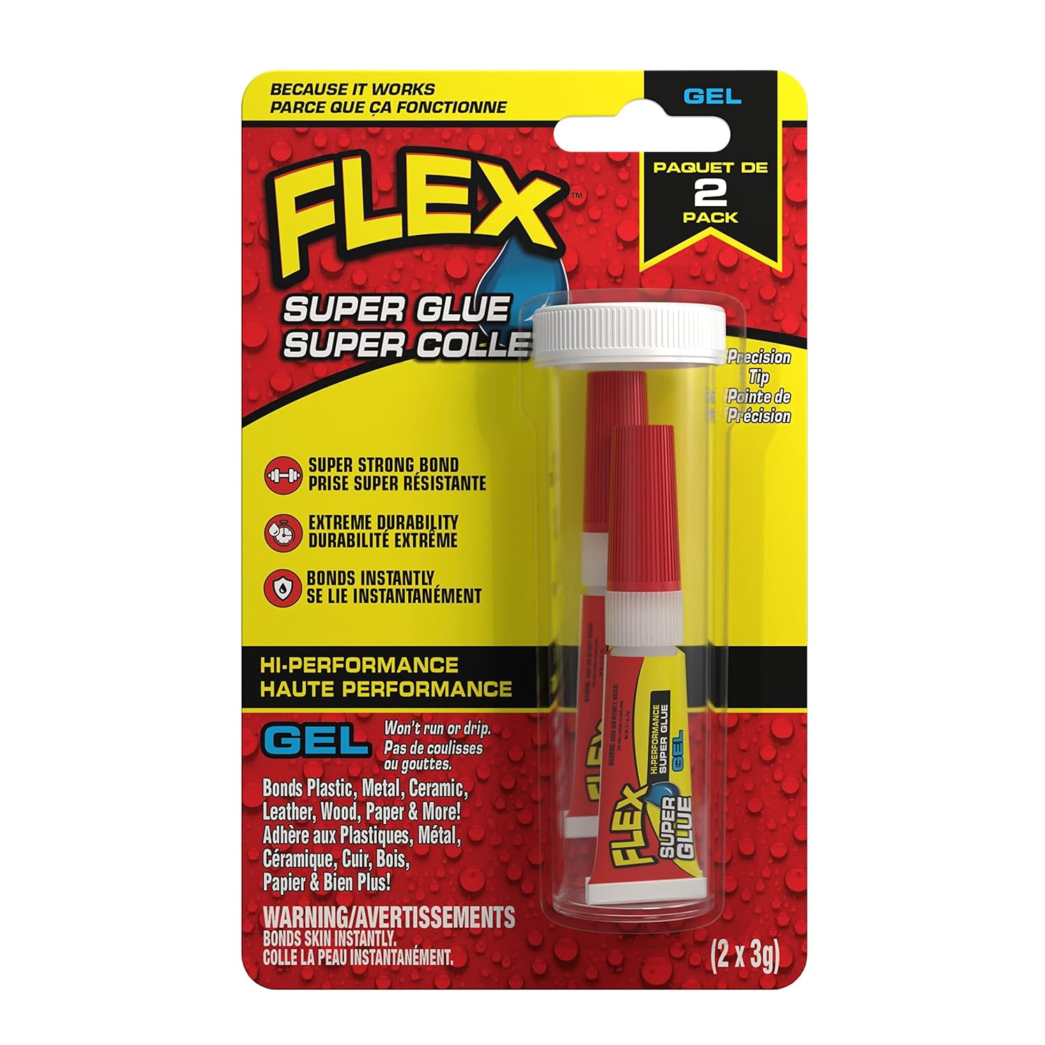 Flex Super Glue, Gel CA, Cyanoacrylate Adhesive, HighPerformance