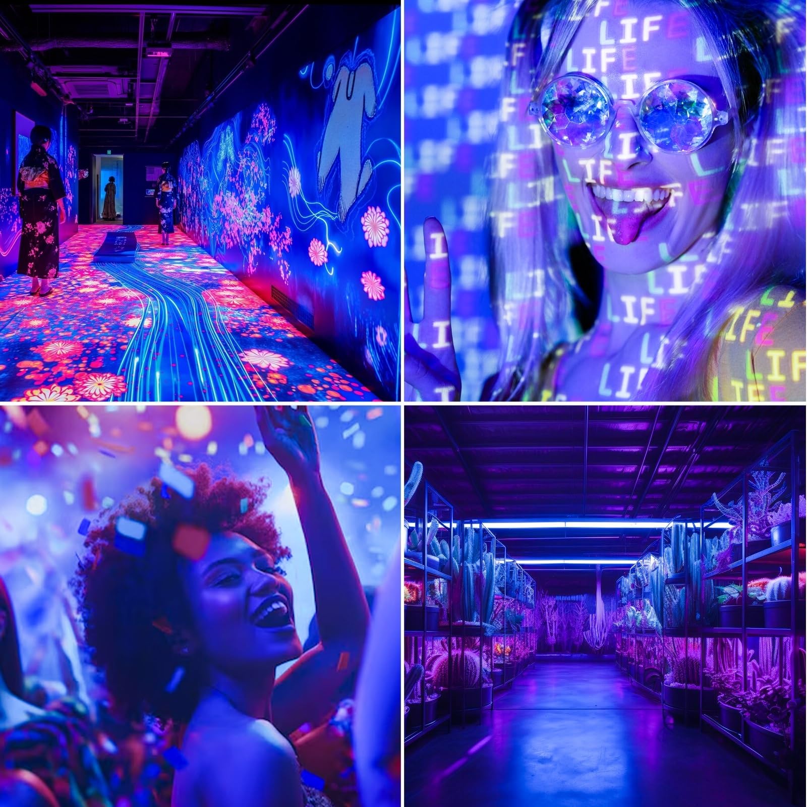 CREATESTAR Luz Negra Ultravioleta 395NM, 50W Foco de luz negra LED, Luz UV impermeable IP66, luces negras para Bar Discoteca, fiesta luminosa, iluminación de escenario, Pinta Corporal, Halloween