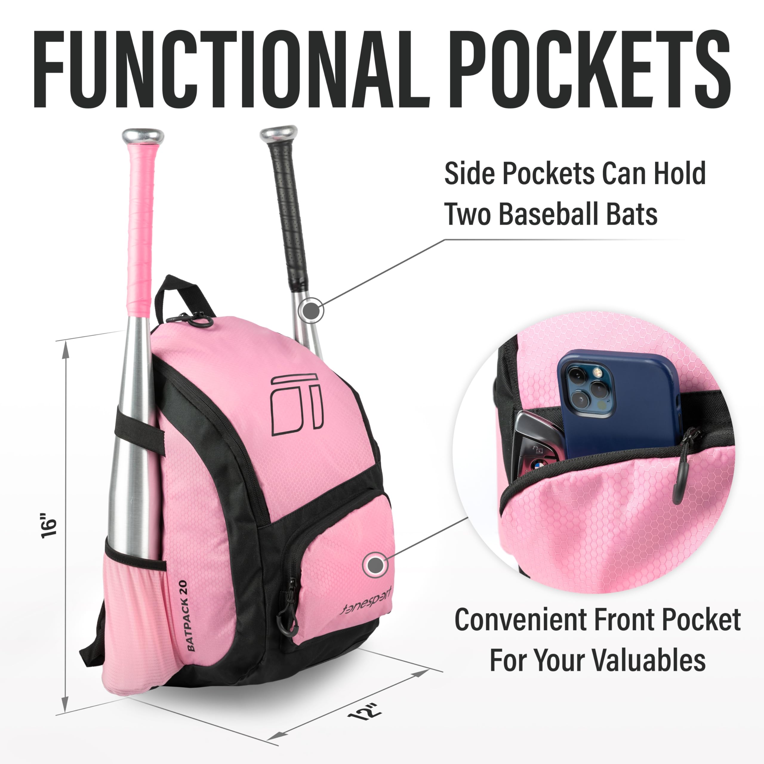 Amazon.co.jp: Tonesport ユース野球バッグ - 野球、ソフトボール、T