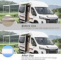 Vista 5 de Cubierta de tornillo de vinilo blanco de 3/4 pulgadas (0.75 pulgadas), para caravana, caravana, remolque, de viaje, (25 pies)