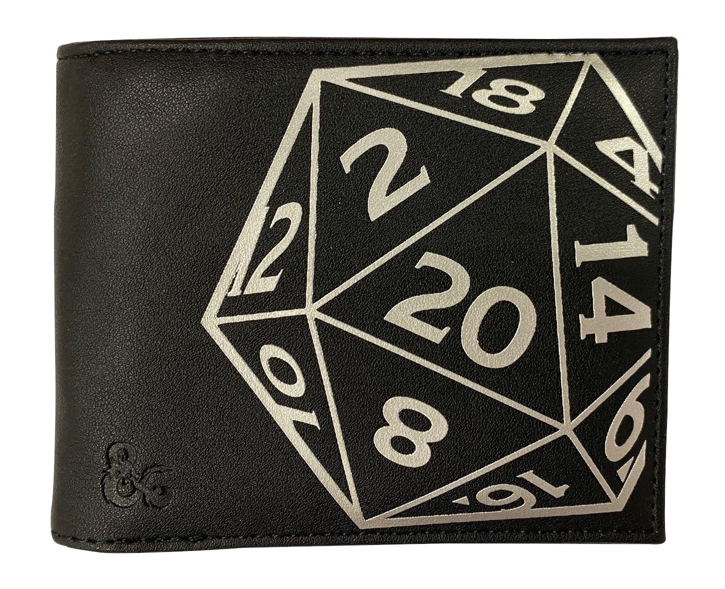 William Lamb Dungeons and Dragons Black Faux Leather Wallet with Zipped Coin Compartment & Card and Note Slots, Black, 13 X 9 X .7cm, Modern