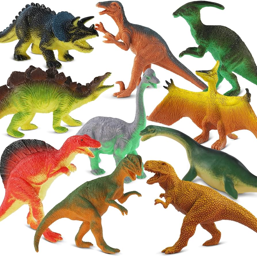 Amazon.com: Zippytots Dinosaur Toys for Kids 3-5, 10 PCS Realistic