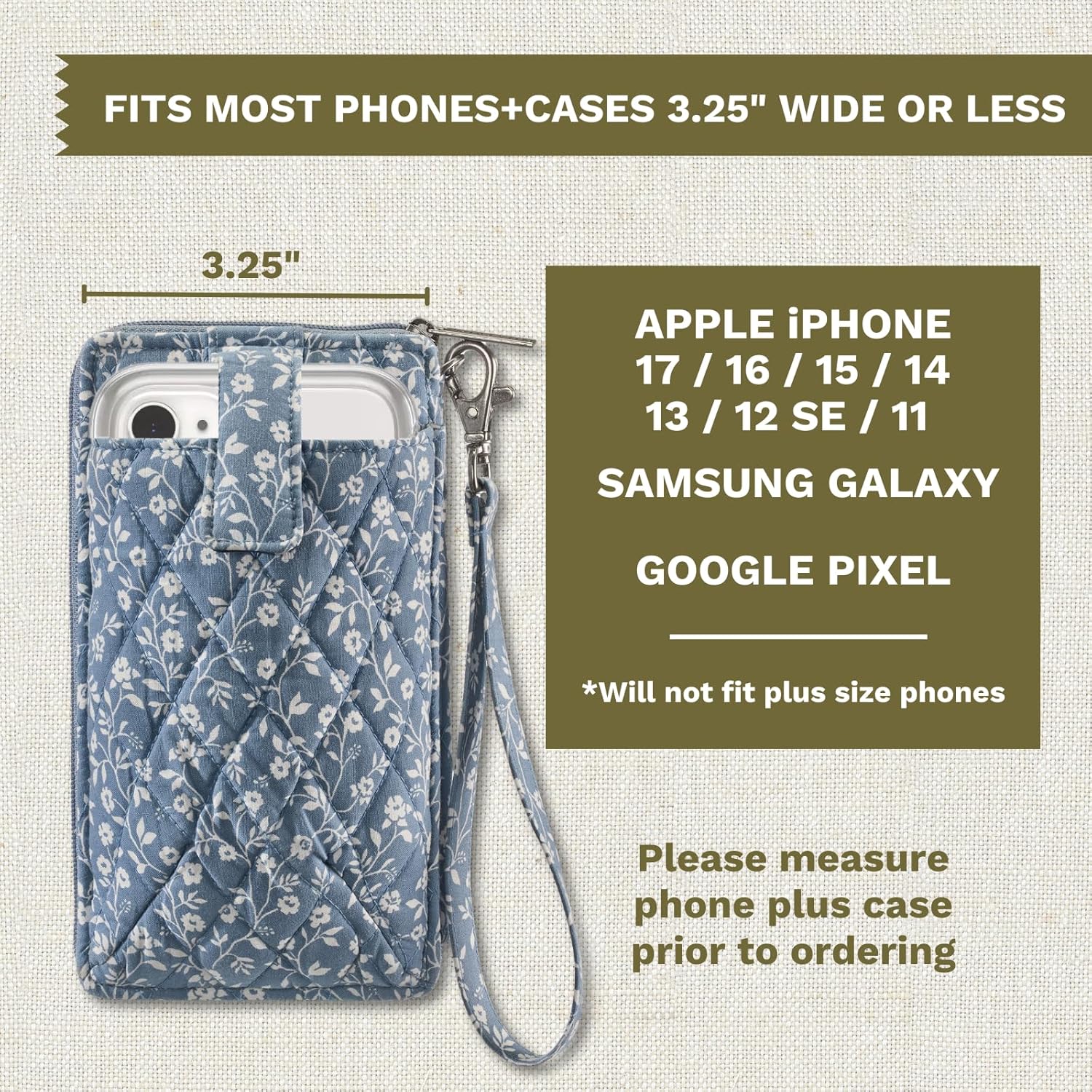 Bella Taylor Cell Phone Wristlet Wallet for Women with Smartphone Pocket and RFID Protection