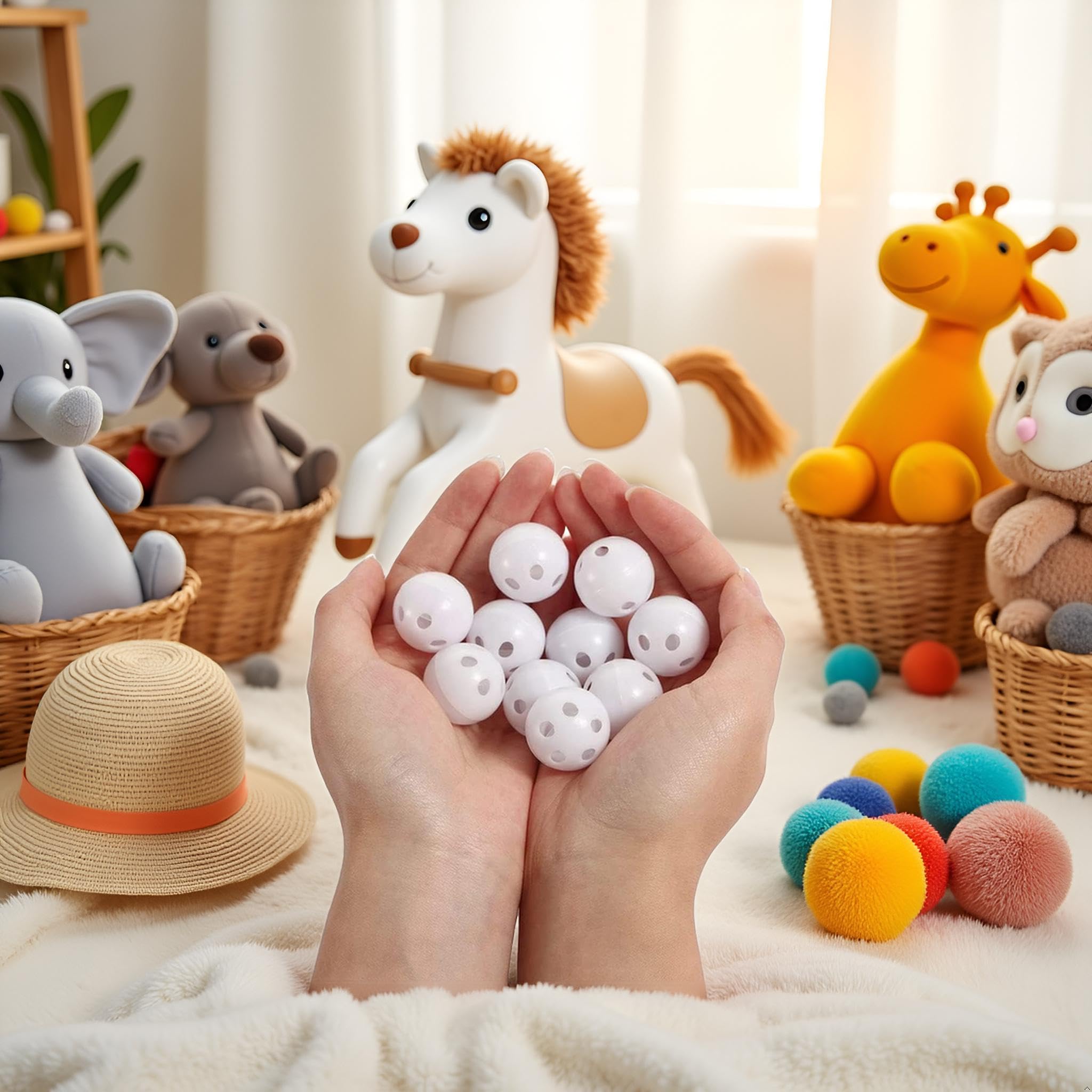 10 piezas de sonajero blanco, caja de sonajero, caja de reparación, fabricante de ruido, juguete de sonajero para animales títeres, muñeca de bebé, juguete para mascotas, sonajero 9