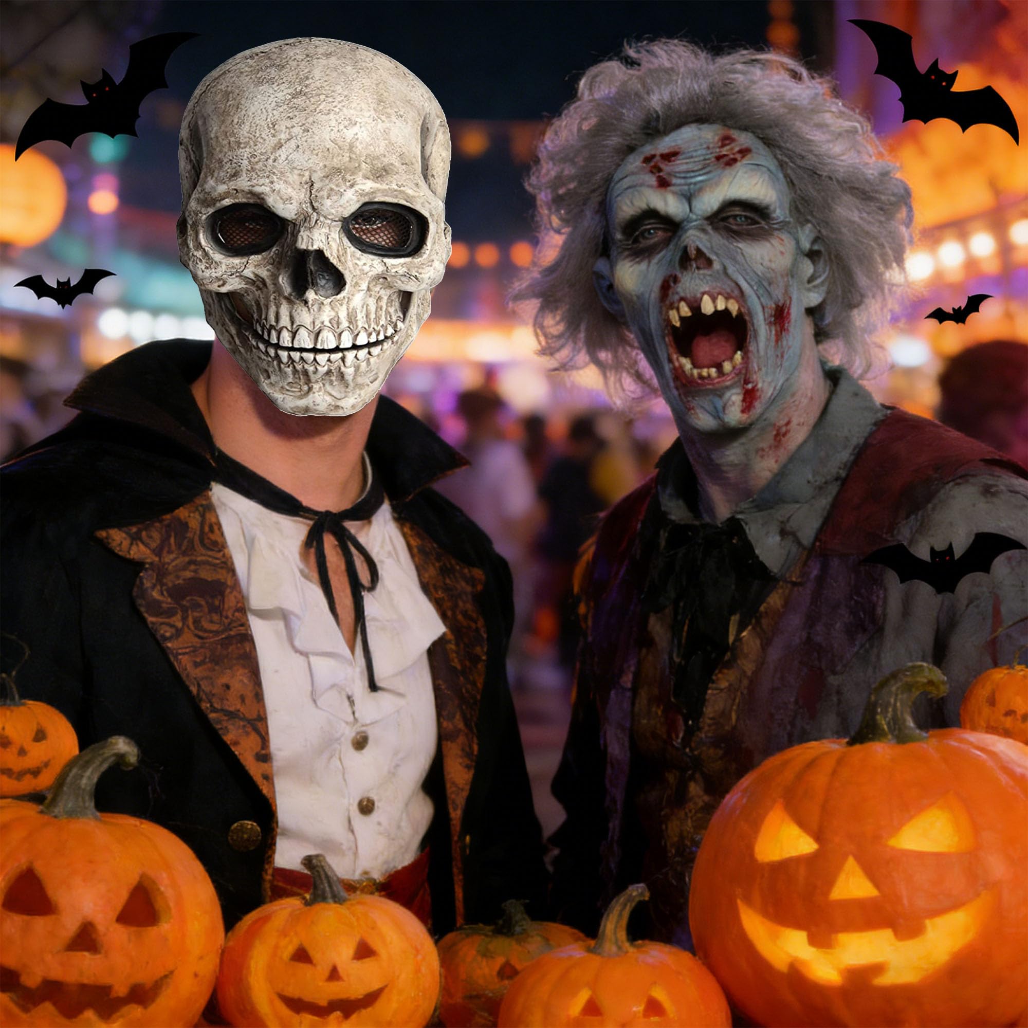 Halloween kostium impreza lateksowa ludzka realistyczna maska na głowę (stara kobieta) Maska wampira straszna maska potwora Halloween kostium demonony na rekwizyty cosplay