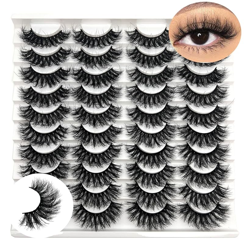 Cílios postiços IFSOWDRA modelo wispy, curvatura D, 16–18 mm, pacote com 20 pares