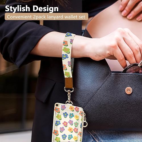 Miniatura 79 de Soporte para tarjetas de identificación negro con cordón, soporte vertical de piel sintética para tarjetas de identificación con 1 ventana de Negro