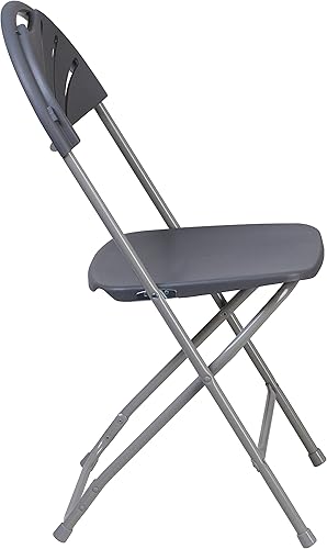 Miniatura 4 de Flash Furniture HERCULES Series - Silla plegable con respaldo de plástico de carbón de 650 libras, 8 unidades Carbón vegetal,Negro