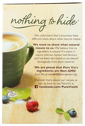 PureVia All Natural Zero Calorie Sweetener - 80 Packets