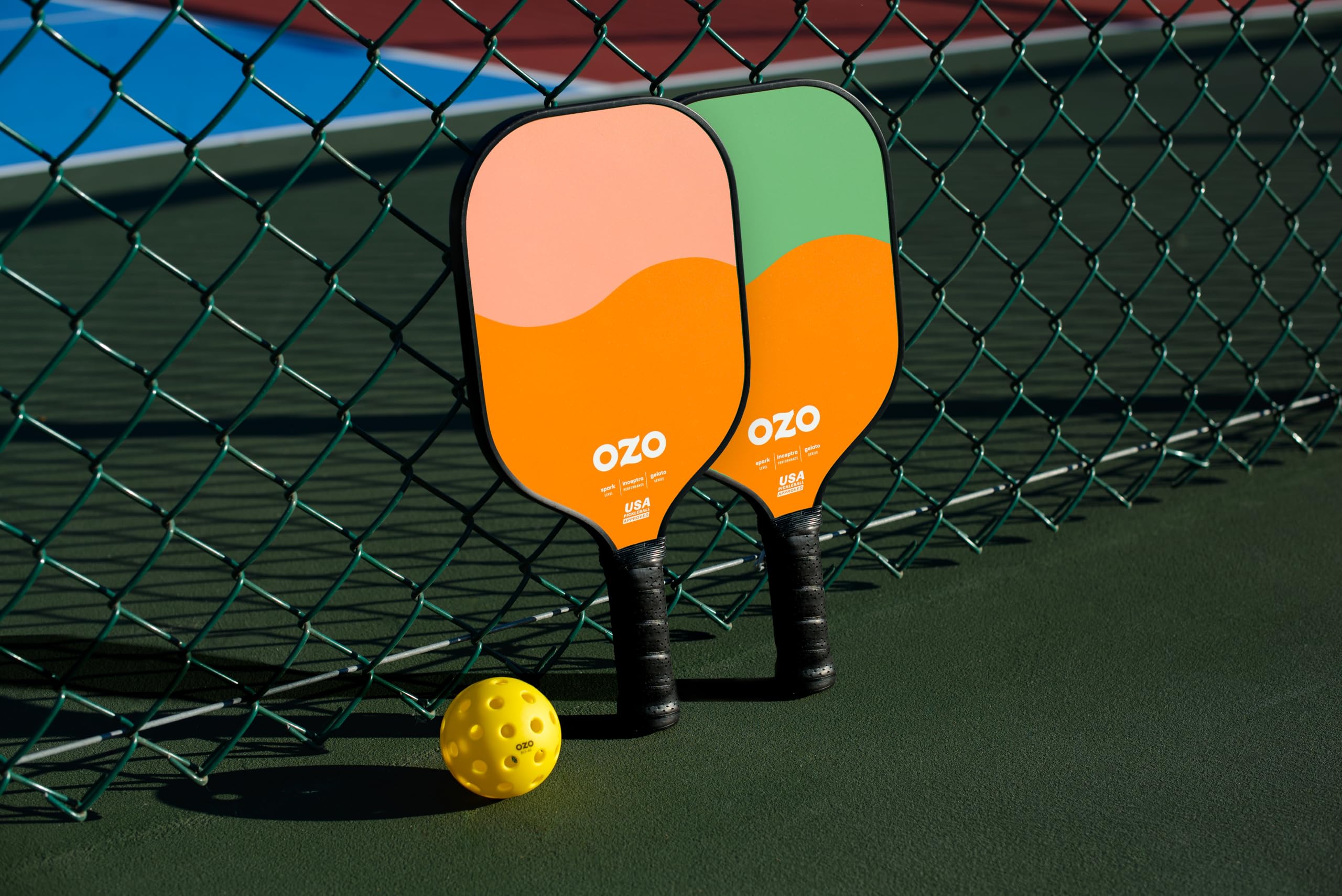 OZO Pickleball - Juego de 2 Palas + 4 Bolas