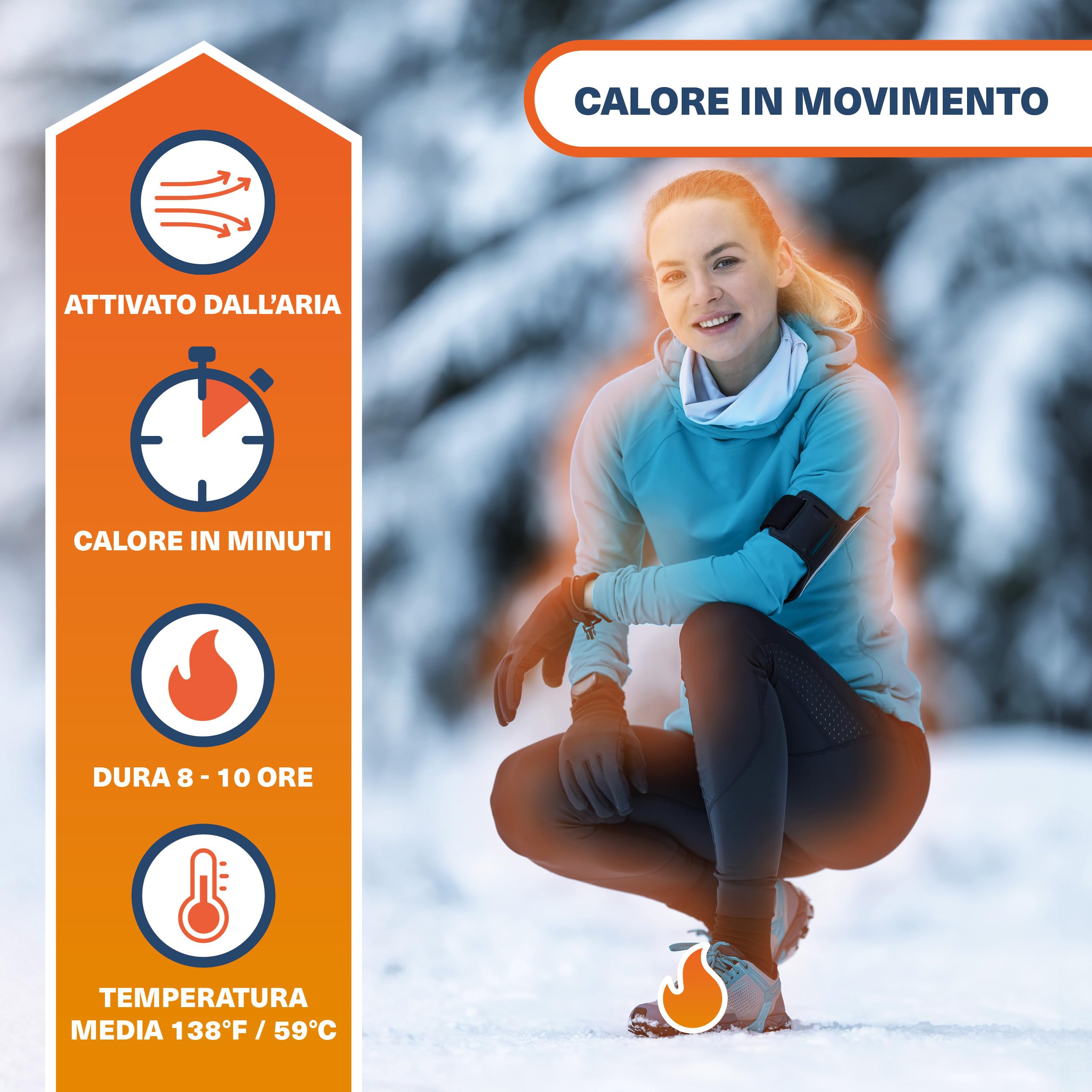 Bramble - Scaldapiedi adesivi (40 paia, 80 in totale) - Cerotti adesivi ultrasottili per scarpe e stivali - Attivati ​​dall'aria e inodori - Fino a 10 ore di calore