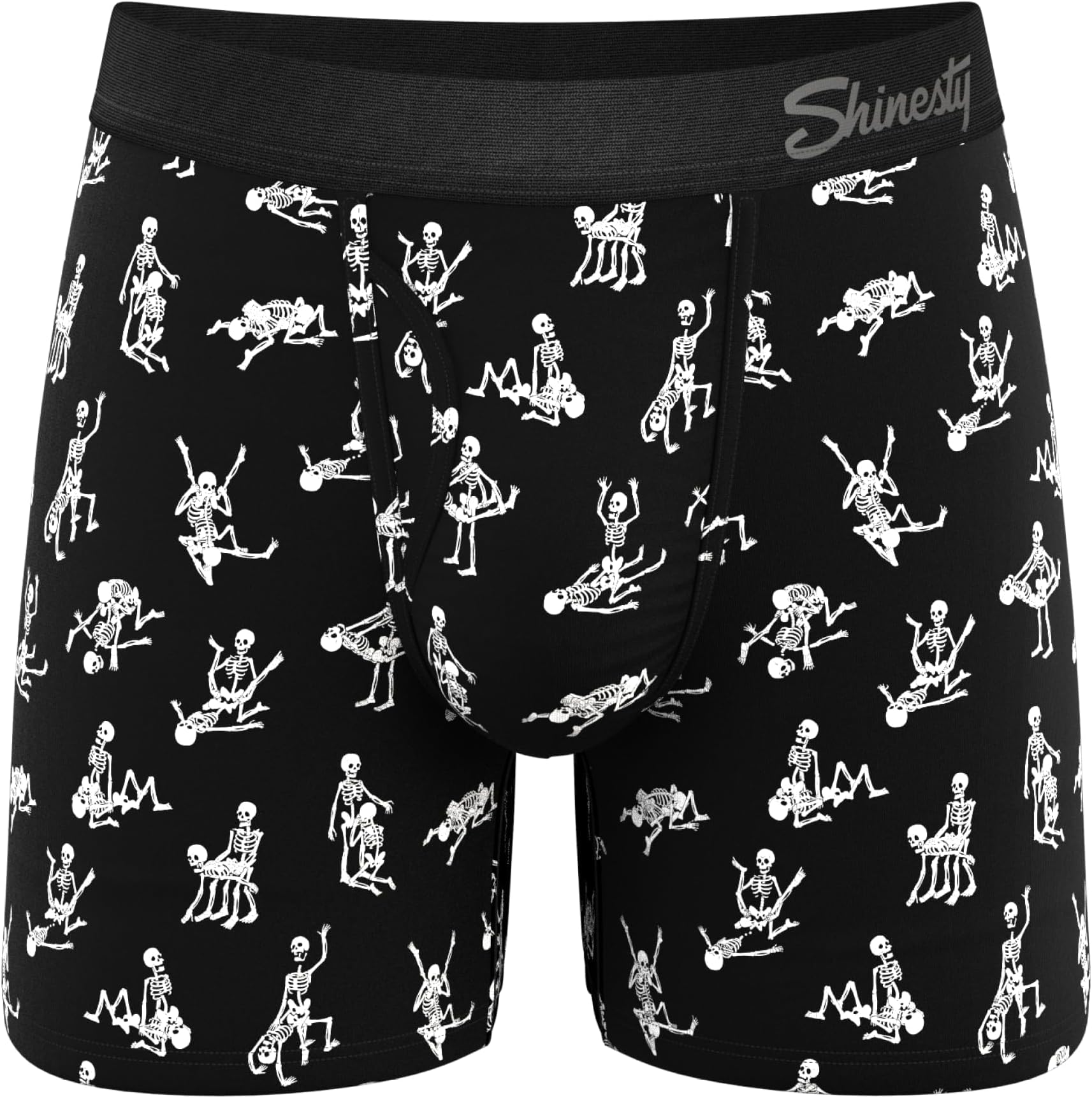 Ball Hammock Pouch Underwear For Men | Mens Boxer Briefs Short Leg | US Large Skeletons