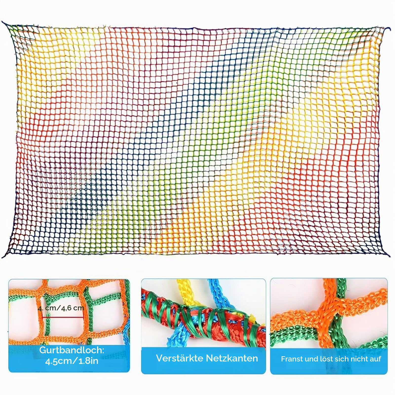 VXHCS Kletternetz für Outdoor Baumnetz Kletternetz für den Spielplatz Knotenloses Kletternetz Aus Polyester Sicherheitsnetz für Treppengeländer(2x2m)
