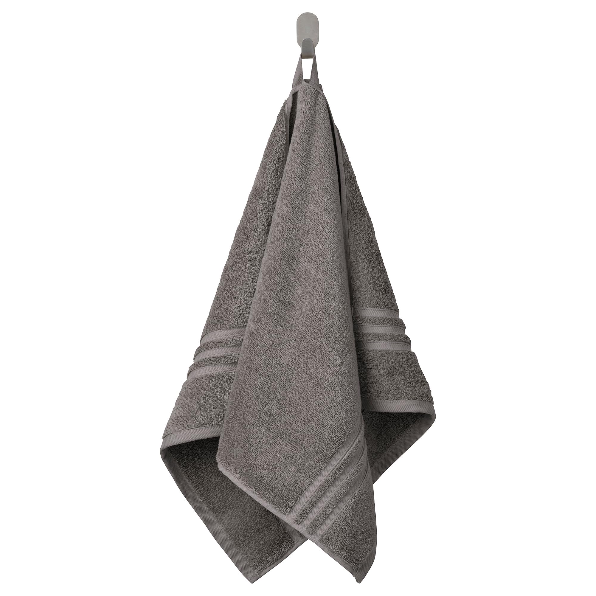 Essuie-mains BROKGLIM gris anti humidité serviette de bain douce 50x100cm