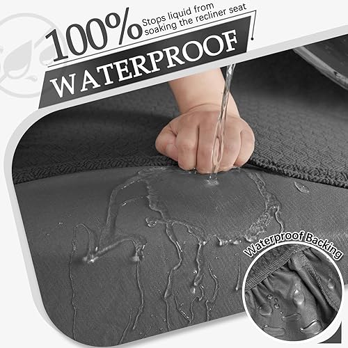 Miniatura 3 de Fundas de sofá reclinable impermeable para sección seccionales Fundas lavables para sofá en forma de L para sofás reclinables Fundas elásticas para
