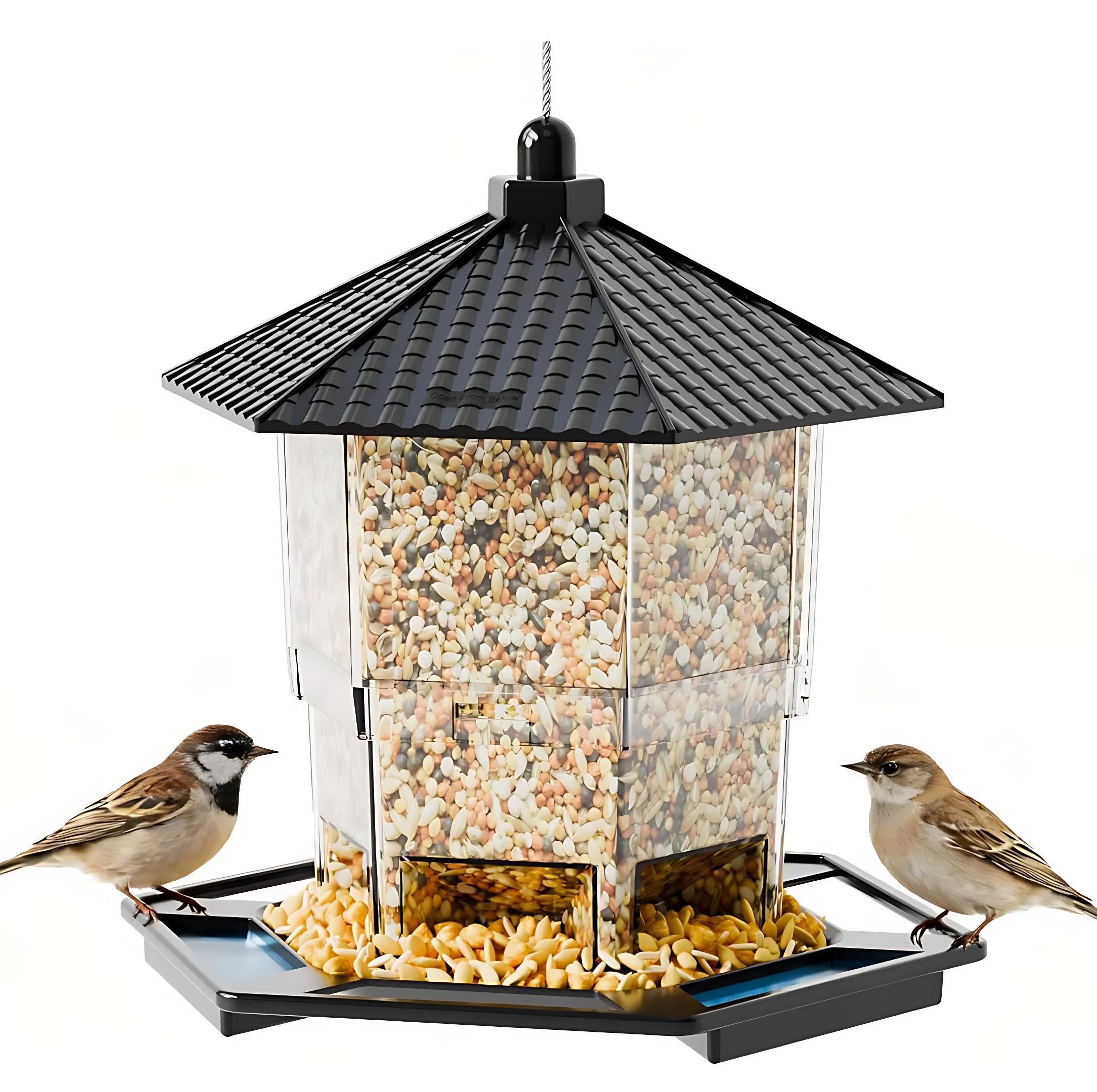 Vogelfutterhaus zum Aufhängen, Faltbarer Vogelfutterspender