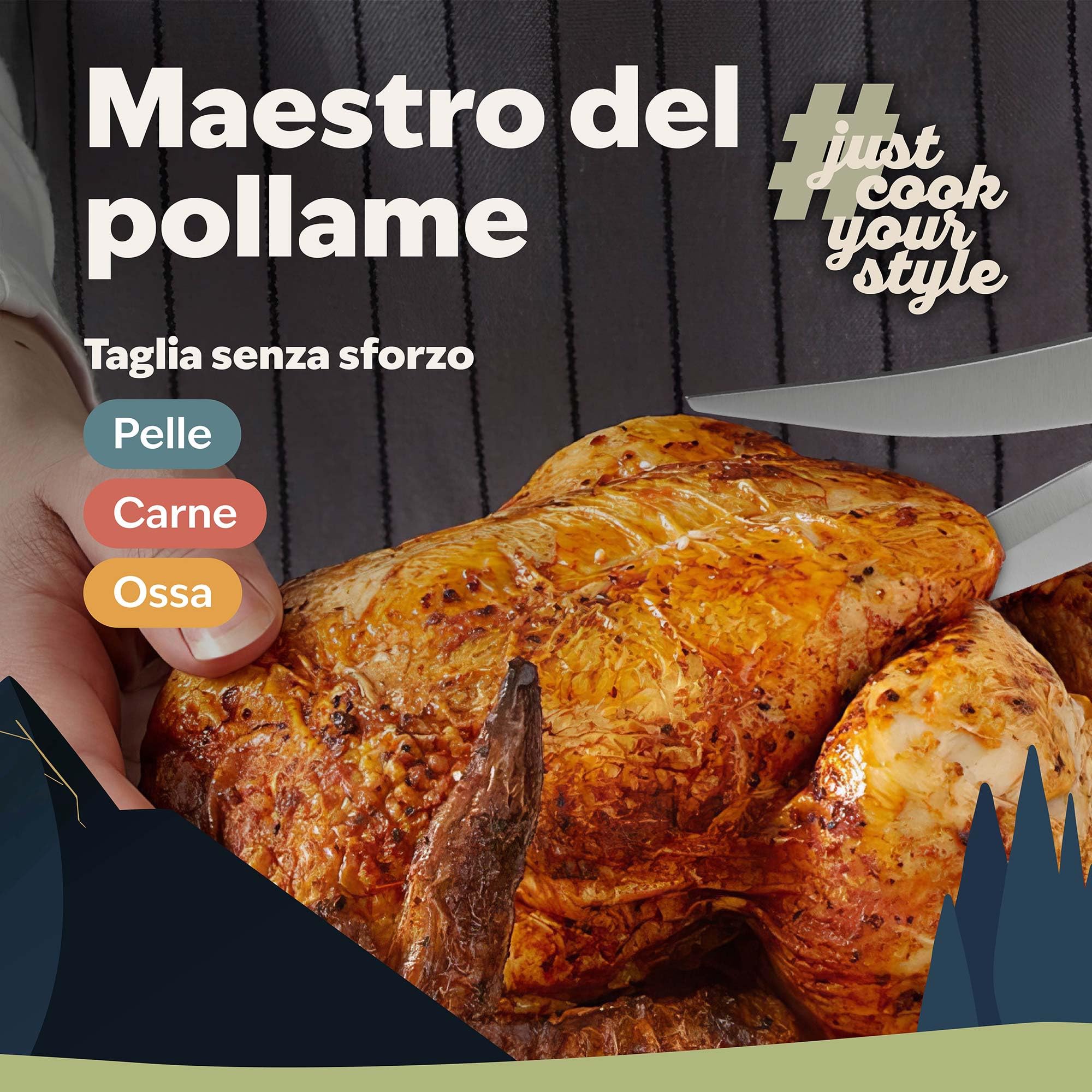 Forbice da Cucina in Acciaio Inox per Pollame - Premium Forbice Multiuso per Pollo, Oca, Anatra