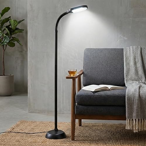 Miniatura 2 de Lavish Home - Lámpara de pie con luz solar y cuello de cisne ajustable