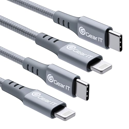 Miniatura 9 de GearIT Cable Lightning a USB-C, cable de carga rápida trenzado de nailon de 10 pies certificado Mfi para iPhone 1212 Pro12 Pro Max1111 Pro11 Pro